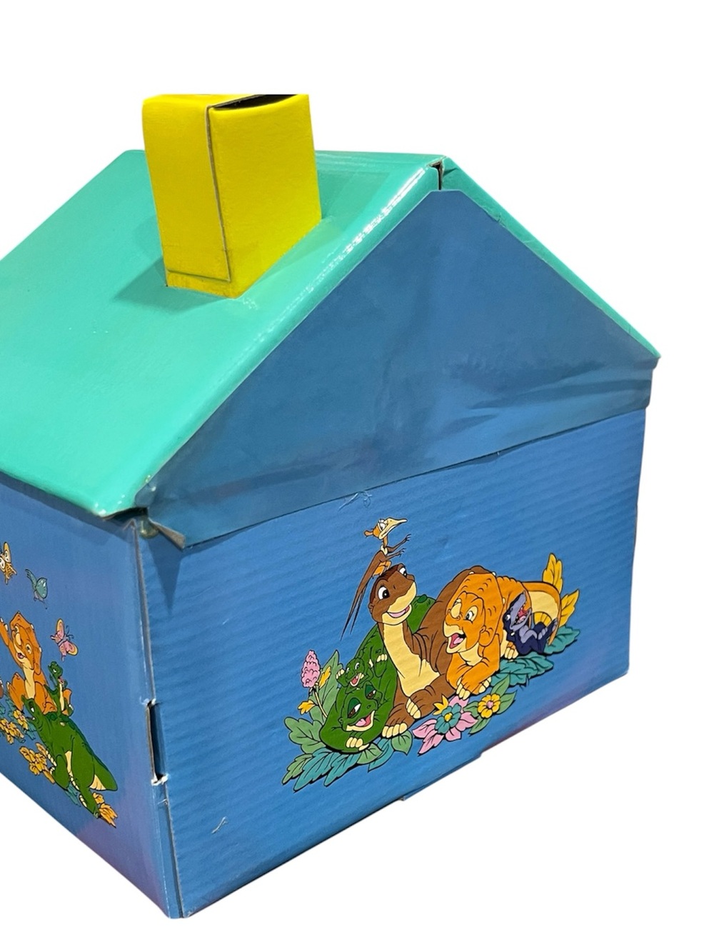 Vtg The Land Before Time Dinosaur Movie 40 Piece Art Set Cardboard Chest Drawers - Picture 5 of 11